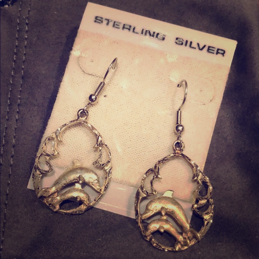 Dolphin Sterling Silver Earrings